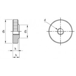 Dadi Zigrinati Bassi Inox DIN 467