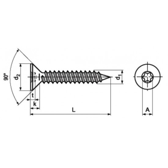 Microviti Testa Svasata Piana Torx ISO 14581