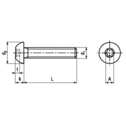 Microviti Testa a Bottone Torx ISO 7380-1