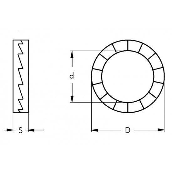 Rondelle Nord-Lock in Acciaio N 1.7182