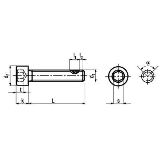 Viti Testa Cilindrica Interamente Filettate Classe 8.8 Rivestite in Tuflok DIN 912 - UNI 5931 - ISO 4762